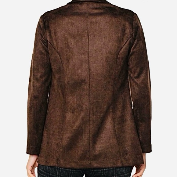 Liverpool Stitch Fix New Suede Stretch Boyfriend Blazer NWT - Picture 4 of 16